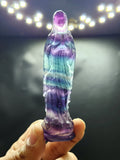 Mother Mary carving in Multi Fluorite - A Radiant Fusion of Faith and Healing