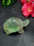 Candy Fluorite carving of Turtle  - Balancing Calm and Inspiration - Animal carving