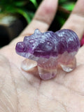 Multi Fluorite Bear Carving - Channeling Balance and Protection - Animal carving