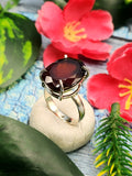 Hessonite Garnet Silver Ring in 925 silver - Gleaming Strength And Symbolizing Resilience on Special Occasions - Finger Ring