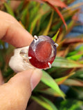 Hessonite Garnet Silver Ring - Symbolizing Resilience on Special Occasions - Finger Ring