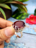 Hessonite Garnet Silver Ring - Symbolizing Resilience on Special Occasions - Finger Ring