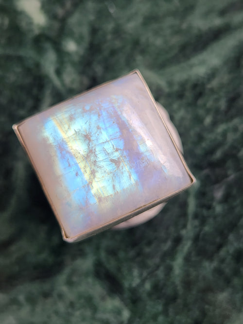 Moonstone Finger Ring in 925 silver - Embracing Lunar Elegance and Mystical Radiance