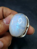 Moonstone Finger Ring in 925 Silver - Enhancing Beauty and Well-being