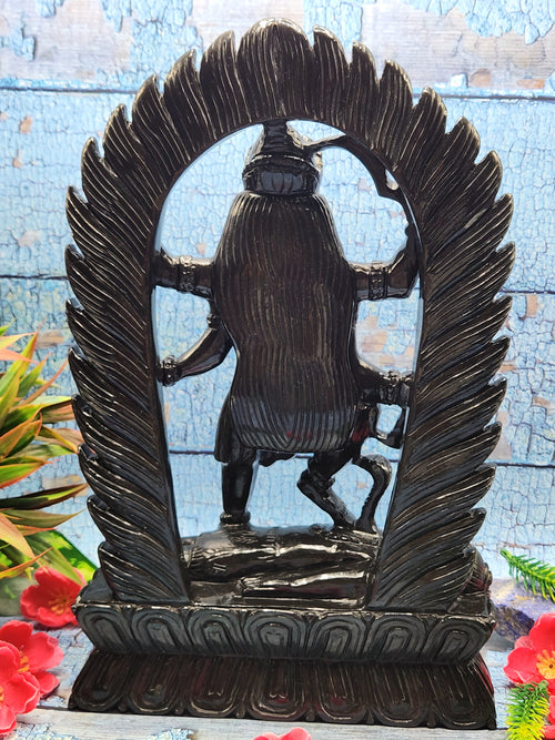Goddess Kali in Black Agate - Symbol of Divine Power and Protection | Mata Kali statue | Home Decor | Goddess Kali Murti | gift a Goddess Kali