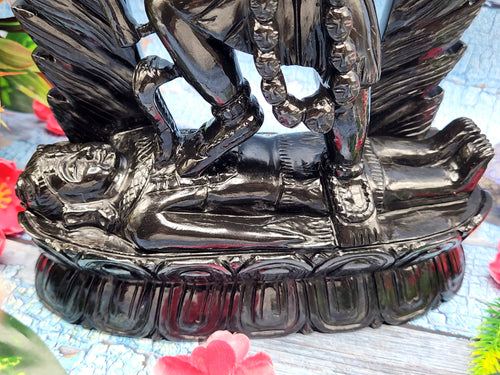Goddess Kali in Black Agate - Symbol of Divine Power and Protection | Mata Kali statue | Home Decor | Goddess Kali Murti | gift a Goddess Kali