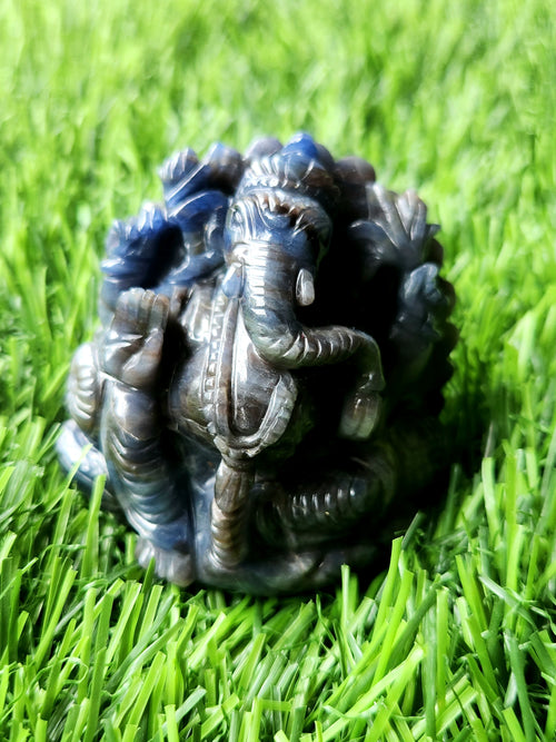 Lord Ganesha Idol in Blue Sapphire - Merging Divinity with Tranquility | Ganesh Murti | Ganapati statue | Home Decor | gift a ganesha