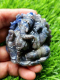 Lord Ganesha Idol in Blue Sapphire - Merging Divinity with Tranquility | Ganesh Murti | Ganapati statue | Home Decor | gift a ganesha