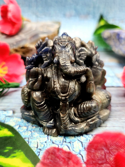 Lord Ganesha Idol in Blue Sapphire - Merging Divinity with Tranquility | Ganesh Murti | Ganapati statue | Home Decor | gift a ganesha