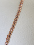Pink Tourmaline Bracelet in 925 Silver with Pink Gold Rhodium Plating - A Symphony of Elegance and Grace
