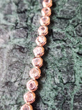 Pink Tourmaline Bracelet in 925 Silver with Pink Gold Rhodium Plating - A Symphony of Elegance and Grace