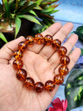 Natural Amber Bracelet - Embracing Wellness and Warmth in 13 mm Beads