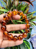 Natural Amber Bracelet - Embracing Wellness and Warmth in 13 mm Beads