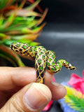 Tsavorite Snake Finger Ring in Black Rhodium Plated 925 Silver - Symbolizing Renewal and Vitality