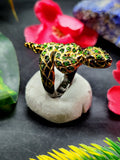Tsavorite Snake Finger Ring in Black Rhodium Plated 925 Silver - Symbolizing Renewal and Vitality