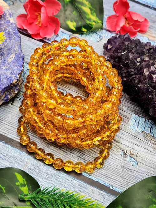 Dark Citrine Bracelet with 8mm Beads - A Radiant Path to Abundance and Joy | ONE PIECE ONLY