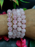 Rose Quartz Bracelet with 10 mm Beads - The Embodiment of Love and Serenity | ONE PIECE ONLY
