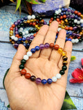 7 Chakra Bracelet with 8mm Beads - A Harmonious Journey to Balance and Enlightenment | ONE PIECE ONLY