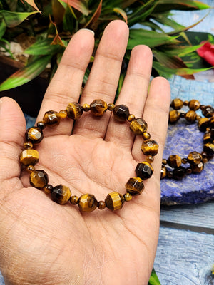 Tiger Eye Hexagonal Beads Bracelet - A Journey to Strength and Clarity | ONE PIECE ONLY