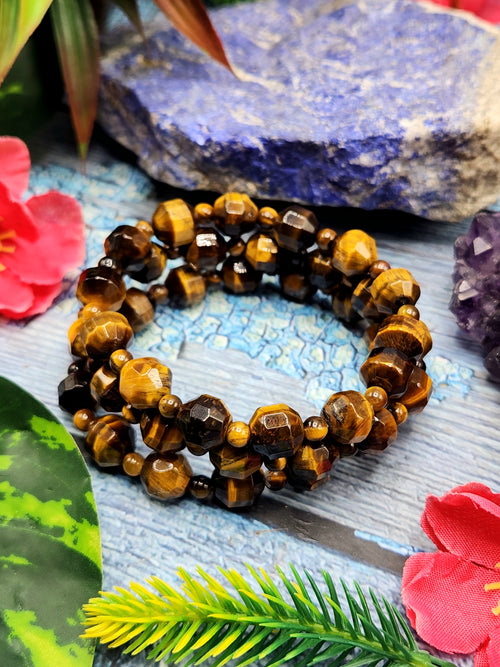 Tiger Eye Hexagonal Beads Bracelet - A Journey to Strength and Clarity