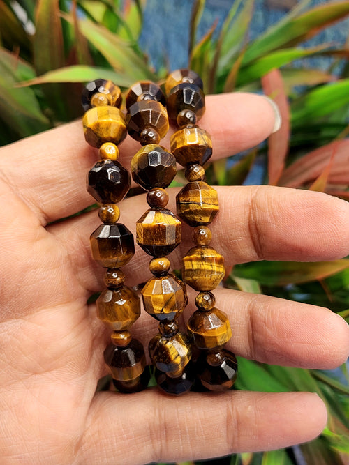 Tiger Eye Hexagonal Beads Bracelet - A Journey to Strength and Clarity