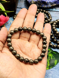 Pyrite Bracelet - Harnessing Vitality and Empowerment with the 8mm Bead Bracelet | ONE PIECE ONLY