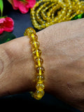 Light Citrine Bead Bracelet - Radiating Joy, Abundance, and Positive Energy in Crystal Healing | ONE PIECE ONLY
