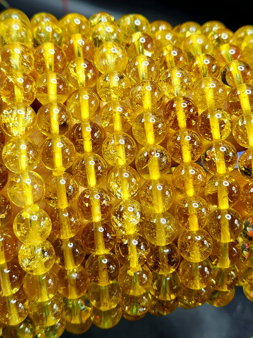 Light Citrine Bead Bracelet - Radiating Joy, Abundance, and Positive Energy in Crystal Healing | ONE PIECE ONLY