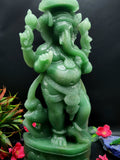 Ganesha Standing Idol in Australian Green Aventurine - The Radiant Guardian | Ganapati statue | Home Decor | Ganesh Murti | gift a ganesha