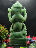 Ganesha Standing Idol in Australian Green Aventurine - The Radiant Guardian | Ganapati statue | Home Decor | Ganesh Murti | gift a ganesha
