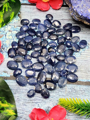 Wholesale Deal : Blue Sapphire Faceted gemstone lot of 64 units | Loose Gemstones | Crystals & Gems for Jewelry