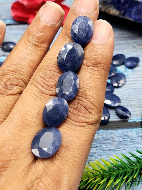Wholesale Deal : Blue Sapphire Faceted gemstone lot of 64 units | Loose Gemstones | Crystals & Gems for Jewelry