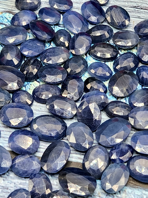 Wholesale Deal : Blue Sapphire Faceted gemstone lot of 64 units | Loose Gemstones | Crystals & Gems for Jewelry