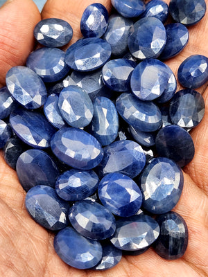 Blue Sapphire Faceted Gemstones : Radiant Azure Treasures | Loose Gemstones | Crystals & Gems for Jewelry - ONE PIECE ONLY