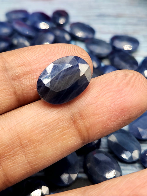 Blue Sapphire Faceted Gemstones : Radiant Azure Treasures | Loose Gemstones | Crystals & Gems for Jewelry - ONE PIECE ONLY