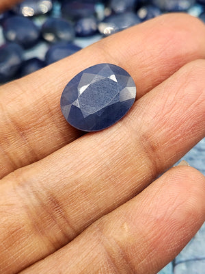 Blue Sapphire Faceted Gemstones : Radiant Azure Treasures | Loose Gemstones | Crystals & Gems for Jewelry - ONE PIECE ONLY