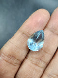 Aquamarine Faceted Gemstones Serenity - The Elegance and Healing Harmony of a Teardrop Gem - Loose Gemstones