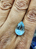 Aquamarine Faceted Gemstones Serenity - The Elegance and Healing Harmony of a Teardrop Gem - Loose Gemstones