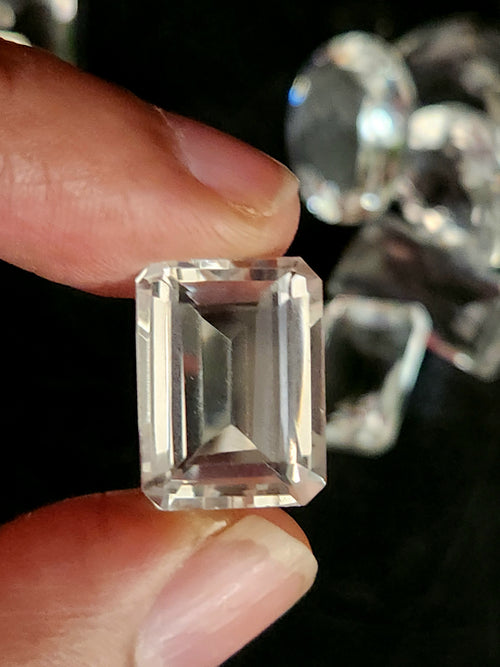 Clear Quartz Faceted Gemstones - The Luminescent Symphony of Purity and Amplified Energy - Loose Gemstones | Lot of 9 units