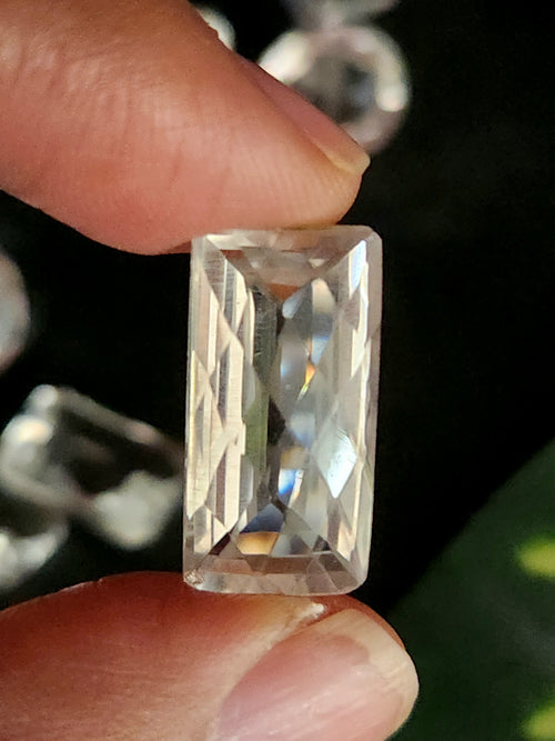 Clear Quartz Faceted Gemstones - The Luminescent Symphony of Purity and Amplified Energy - Loose Gemstones | Lot of 9 units