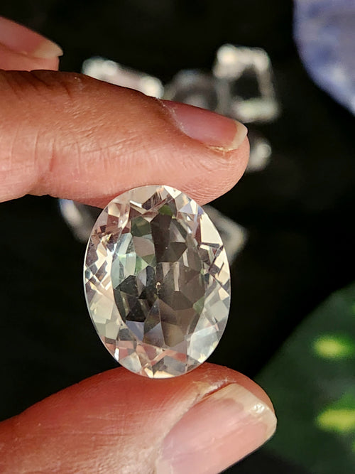 Clear Quartz Faceted Gemstones - The Luminescent Symphony of Purity and Amplified Energy - Loose Gemstones | Lot of 9 units