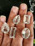 Clear Quartz Faceted Gemstones - The Luminescent Symphony of Purity and Amplified Energy - Loose Gemstones | Lot of 9 units