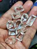 Clear Quartz Faceted Gemstones - The Luminescent Symphony of Purity and Amplified Energy - Loose Gemstones | Lot of 9 units