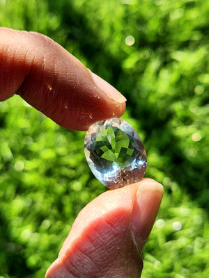 Aquamarine AA Grade Oval Shaped Faceted Gemstone - Tranquil Radiance |  Loose Gemstones