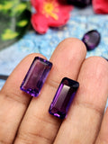 Amethyst Faceted Mixed Shaped Loose Gemstones - Enchanting Elegance - Lot of 6 units