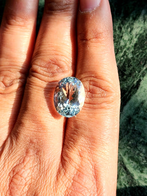 Aquamarine AA Grade Oval-Shaped Faceted Loose Gemstone - Radiant Azure Treasures