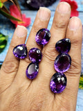 Amethyst Faceted Mix-Shaped Loose Gemstone - Mystical Majesty - Lot of 7 units