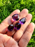 Amethyst Faceted Mix-Shaped Loose Gemstones - Regal Radiance - Lot of 4 units