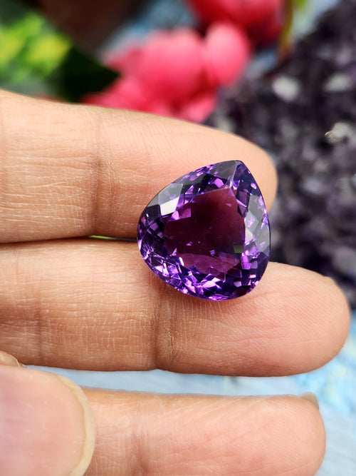 Amethyst Faceted Mix-Shaped Loose Gemstones - Regal Radiance - Lot of 4 units