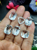 Clear Quartz Faceted Loose Gemstones - Brilliance Beyond Beauty -  Lot of 51 units